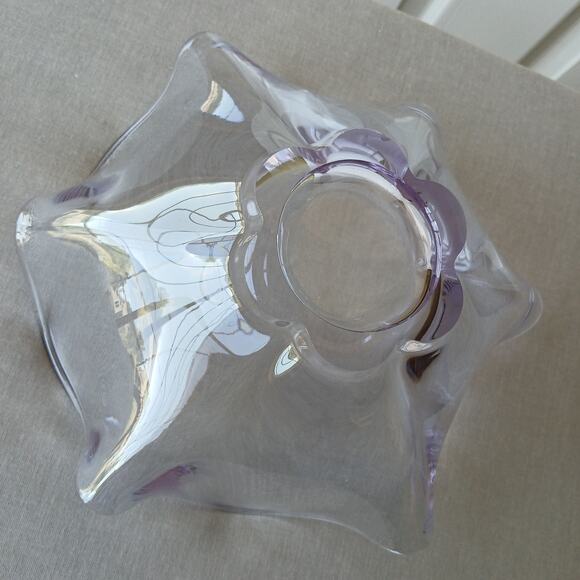 Tiffin Duncan Miller Canterbury Twilight Dawn Alexandrite Art Glass Bowl 9" VTG - Picture 4 of 9